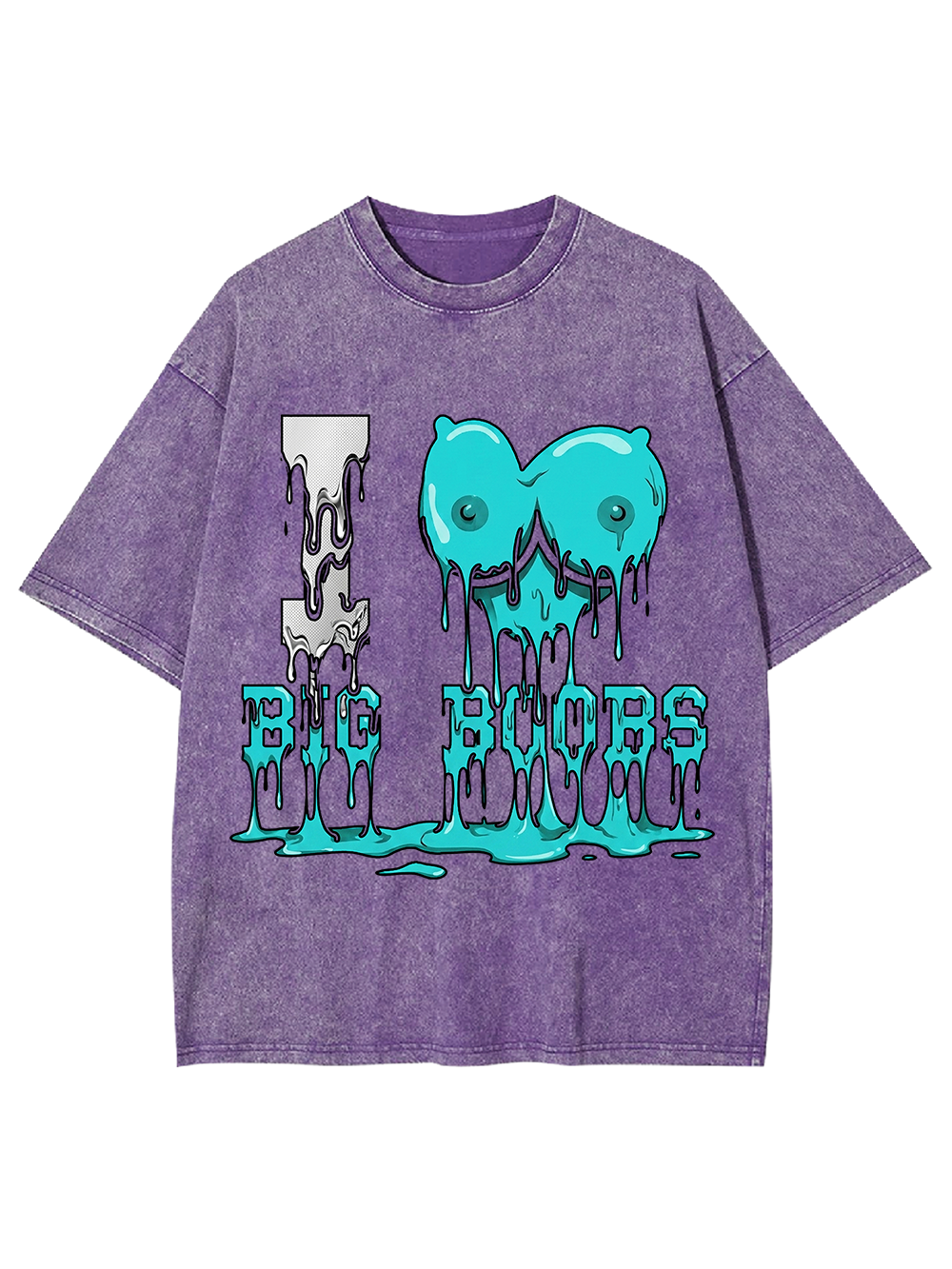 I LOVE BIG BOOBS WASHED TSHIRT