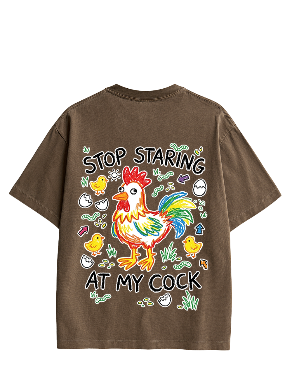 STOP STARING DOUBLE SIDED PRINT WASHED TSHIRT
