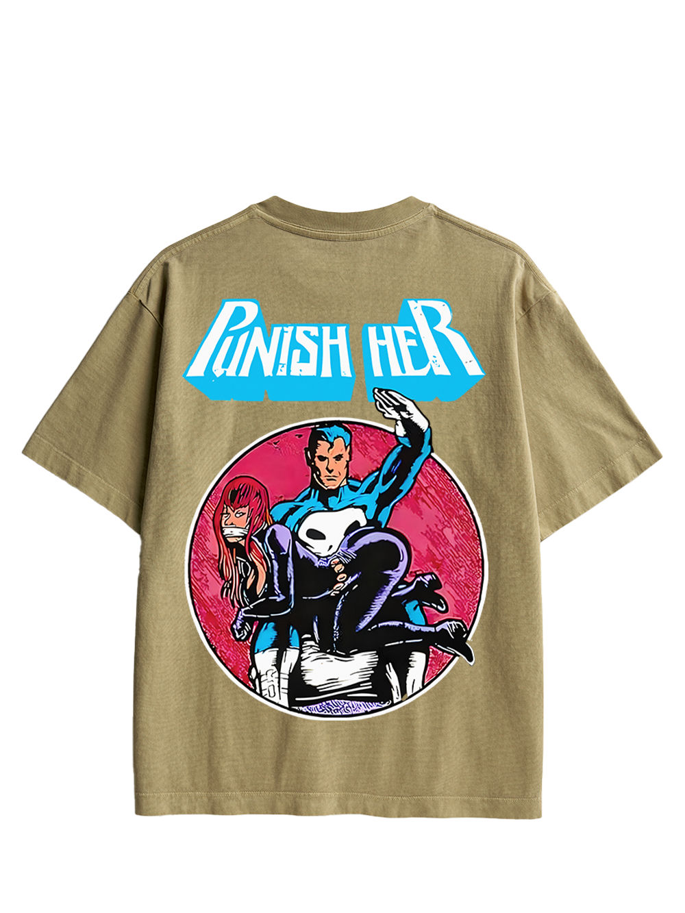 PUNISH HER DOUBLE SIDED PRINT WASHED TSHIRT