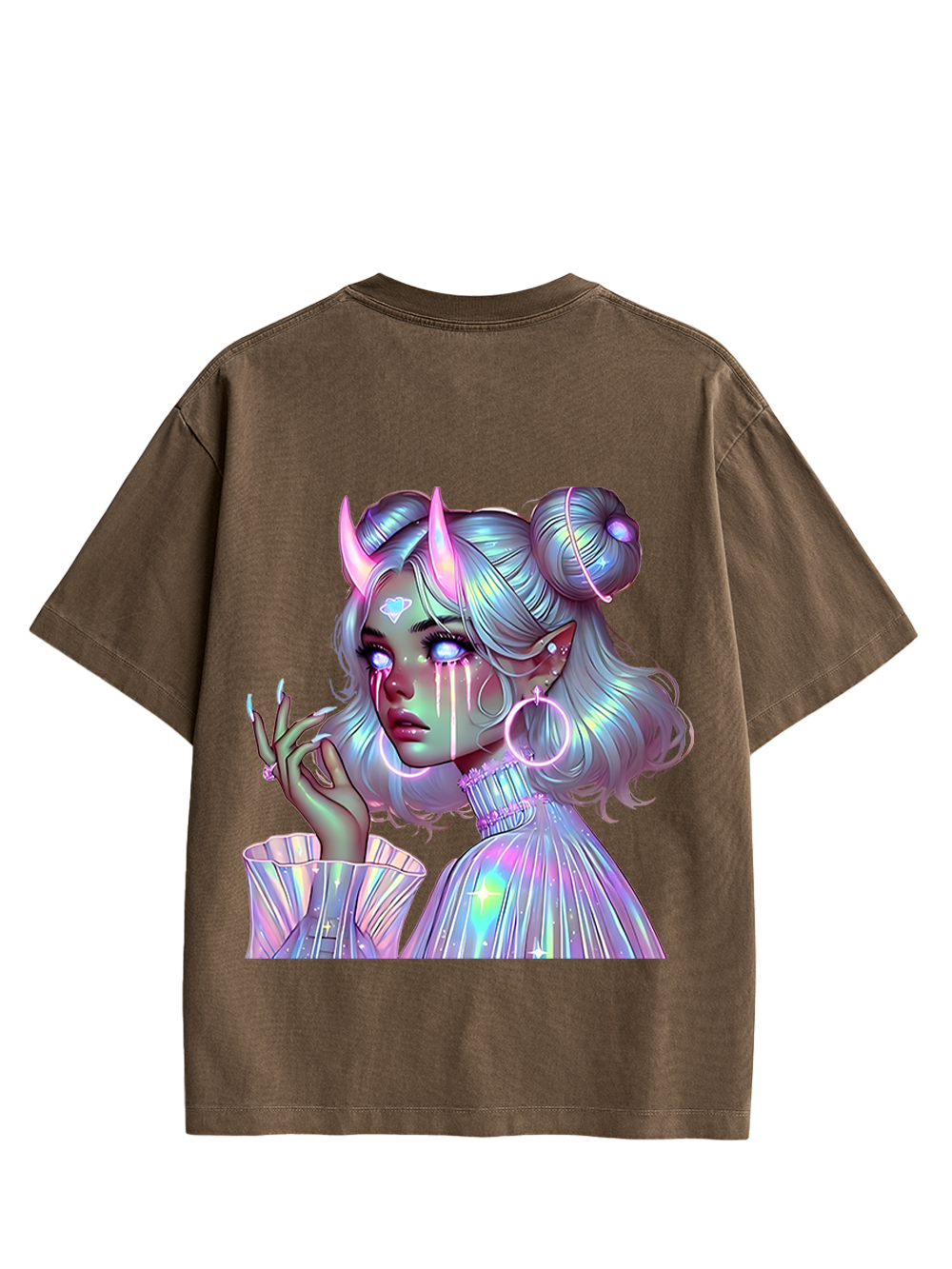 NEON DREAMSCAPE DOUBLE SIDED PRINT WASHED TSHIRT