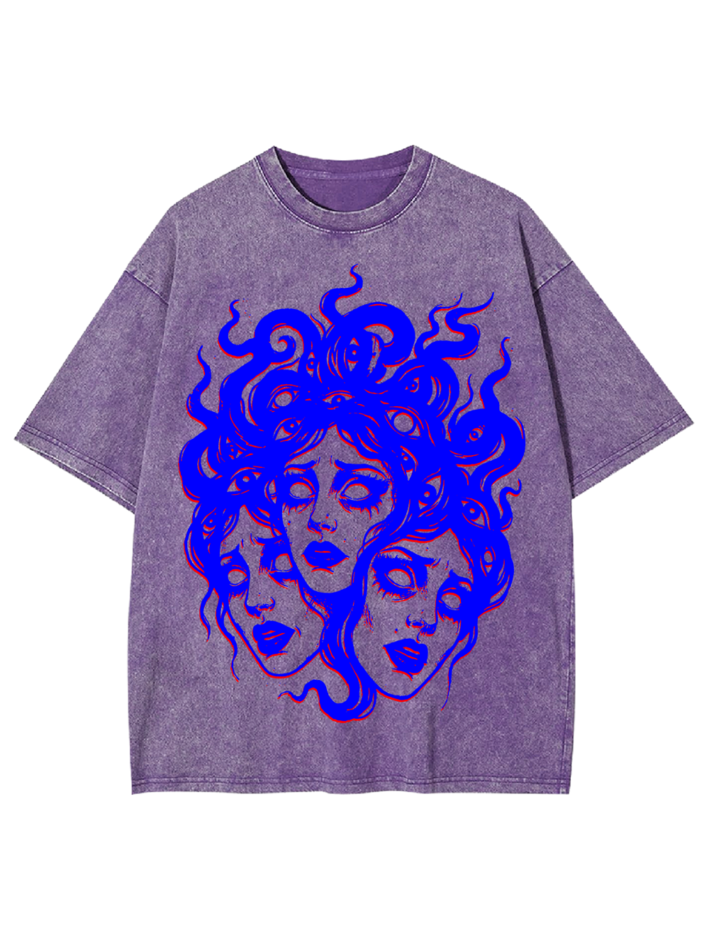 MEDUSA MULTI-FACE PSYCHIC HEAD WASHED TSHIRT