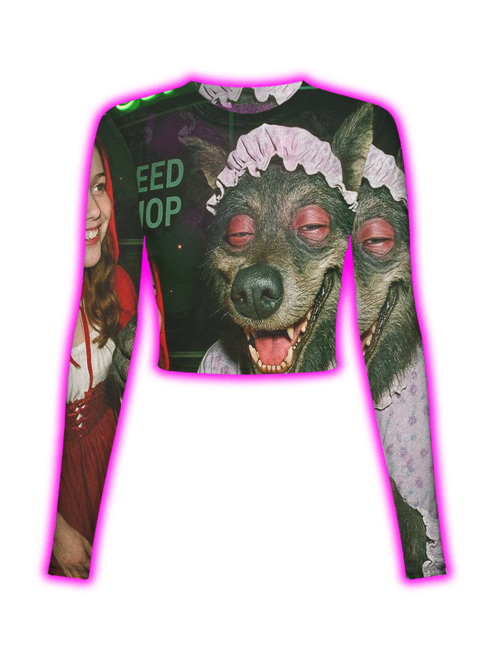 HIGH WOLF GRANDMA FAIRYTALE MESH TOP