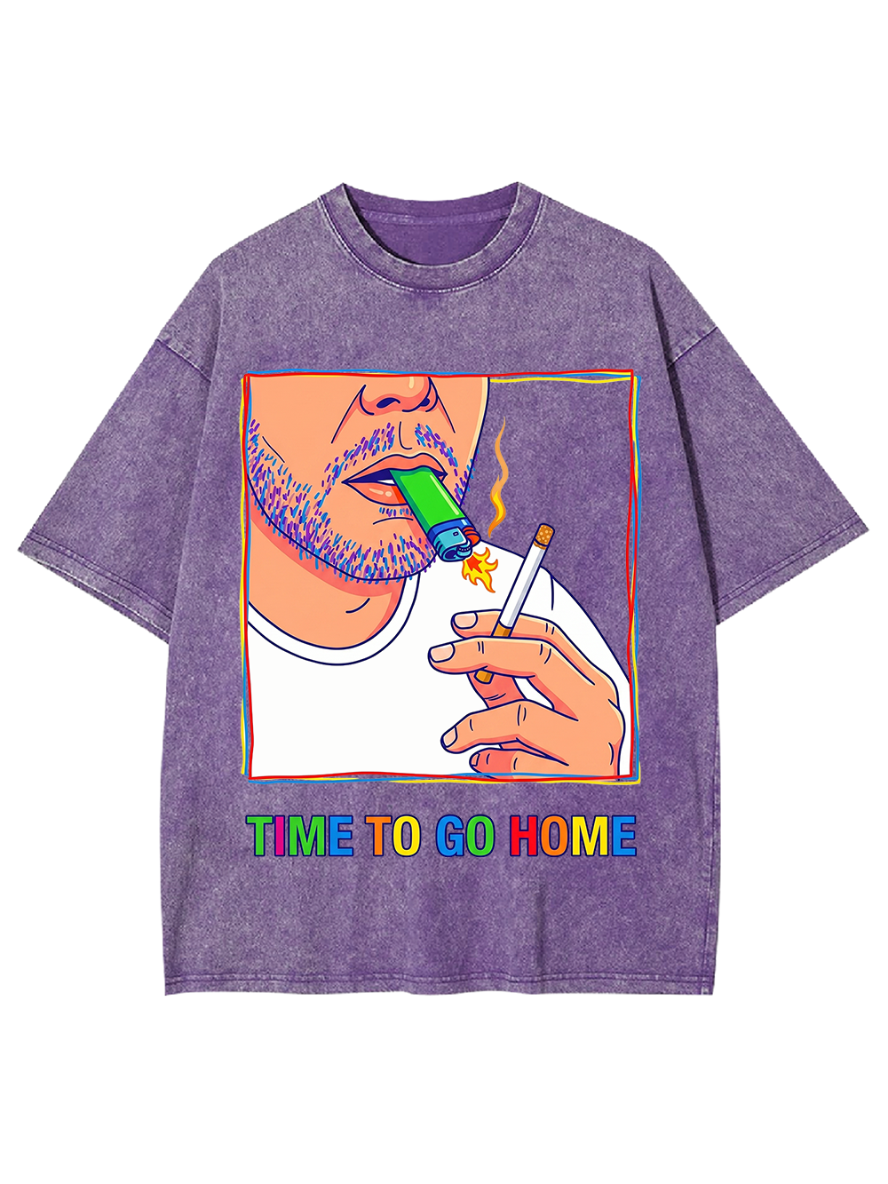TIME TO GO HOME WASHED TSHIRT