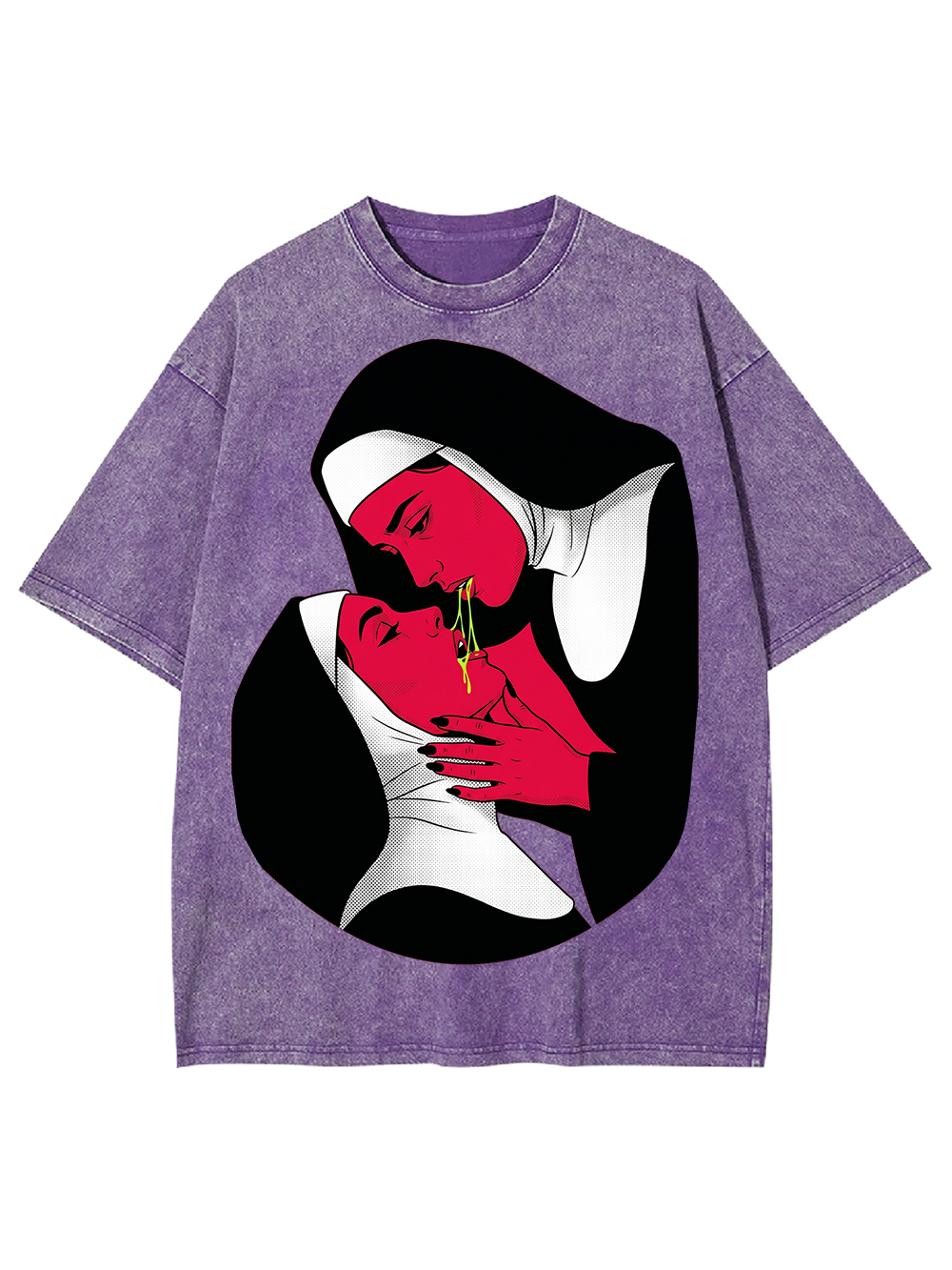 KISSING NUNS WASHED TSHIRT