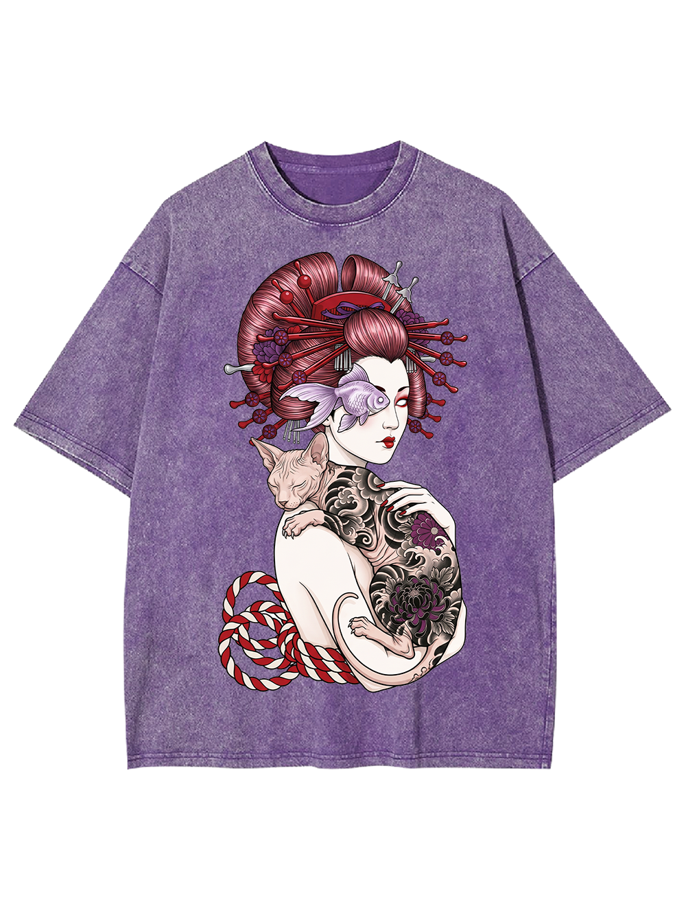 TATTOOED SPHYNX DREAM WASHED TSHIRT