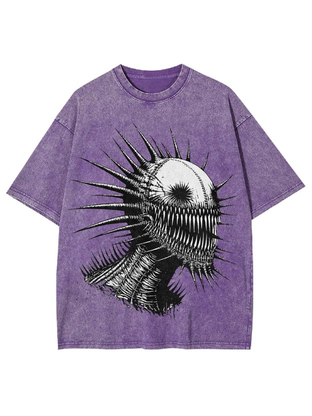 Spiked Nightmare Washed Tshirt