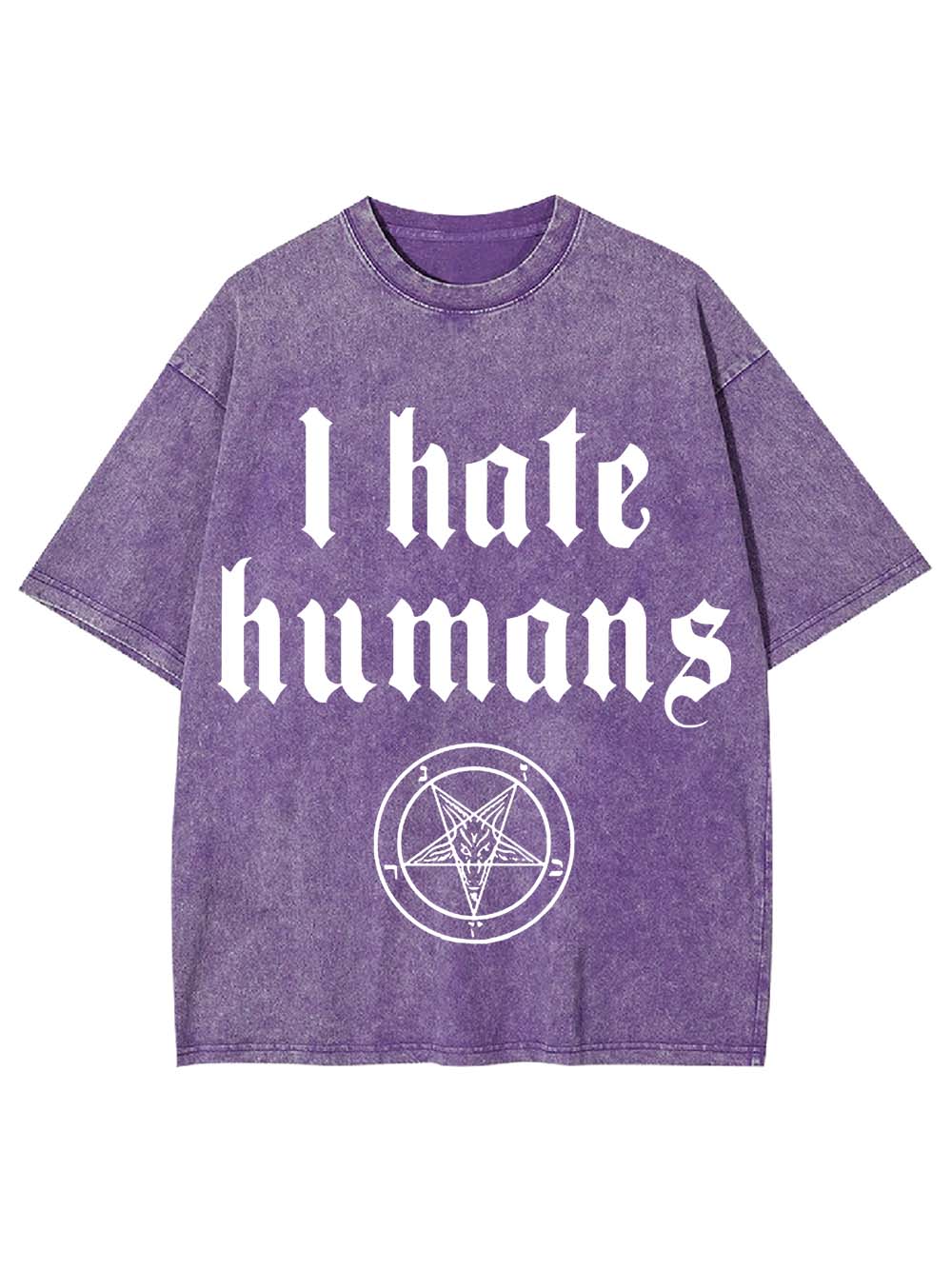 I HATE HUMANS WASHED TSHIRT