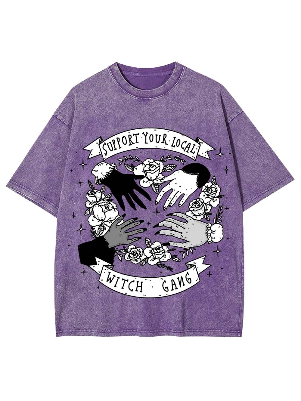 SUPPORT YOUR LOCAL WITCH GANG WASHED TSHIRT