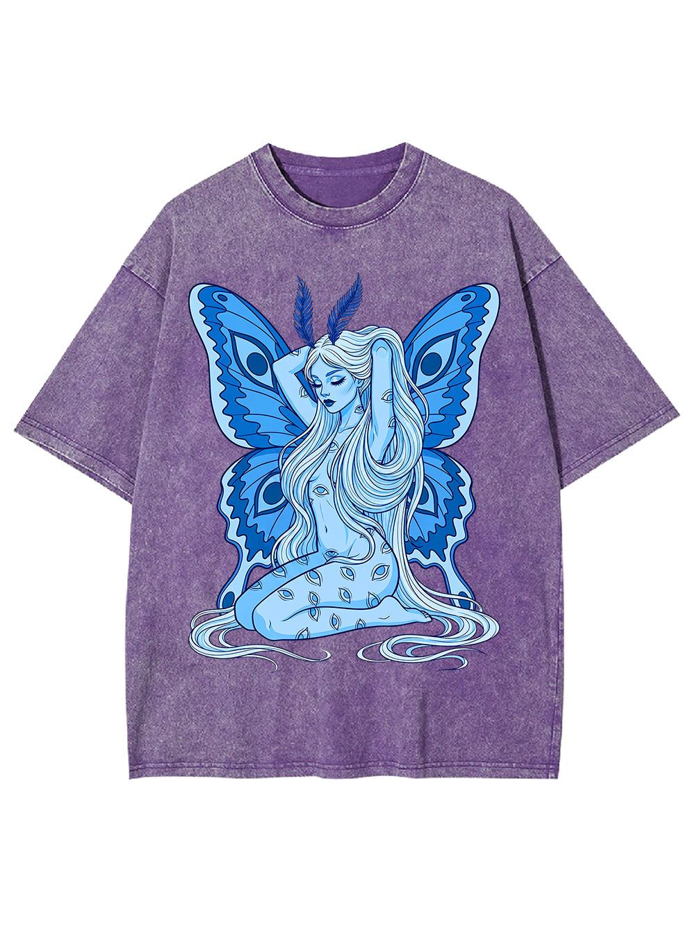 BLUE BUTTERFLY NYMPH WASHED TSHIRT