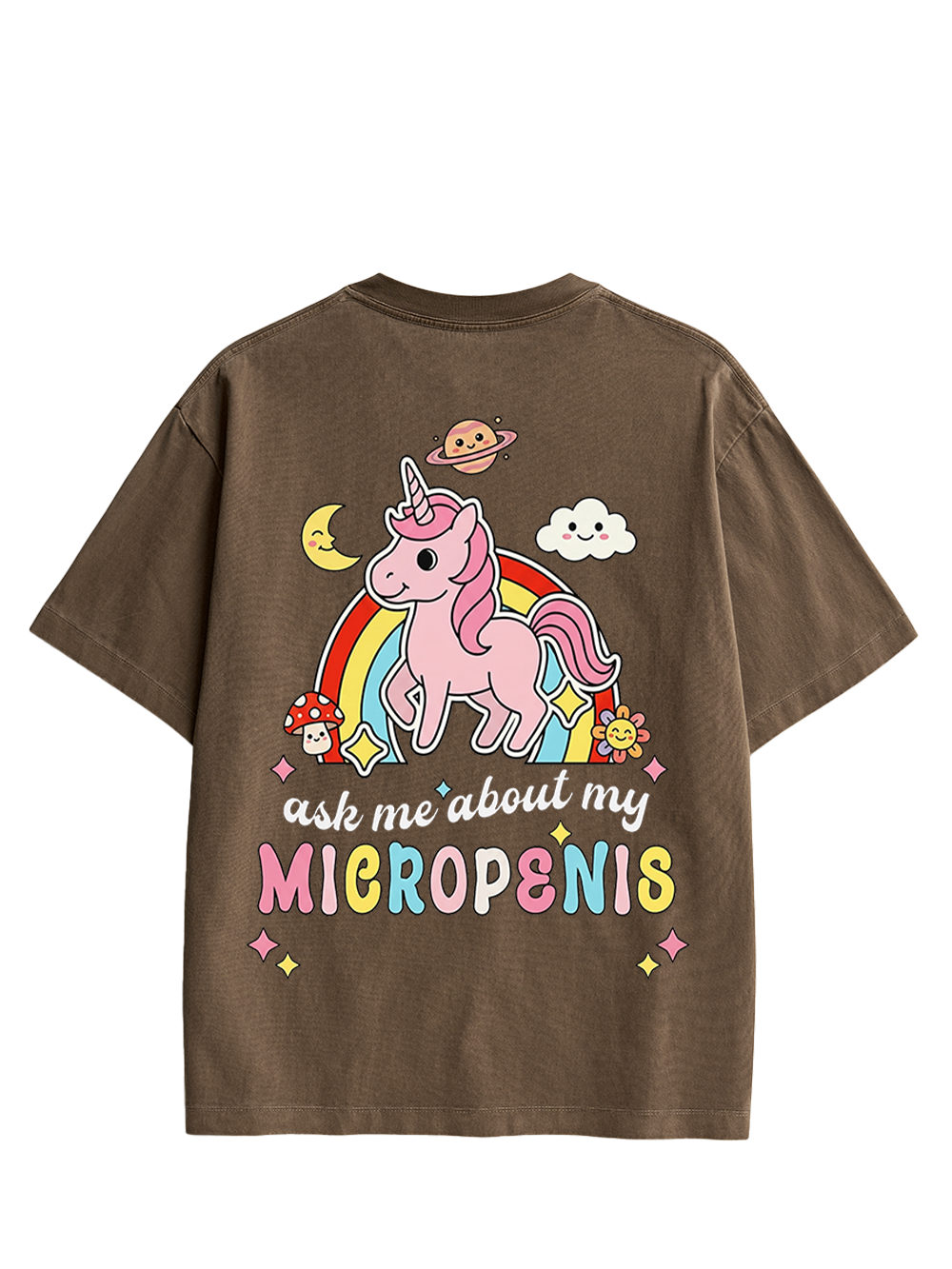 ASK ME ABOUT MY MICROPENIS DOUBLE SIDED PRINT WASHED TSHIRT