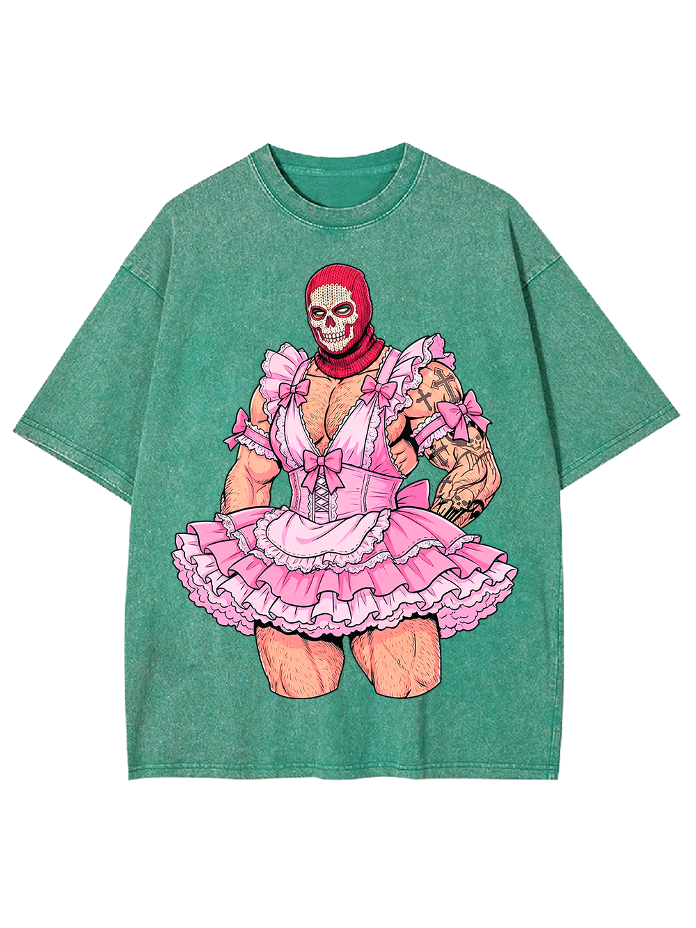 PINK MAID MUSCLE DADDY WASHED TSHIRT