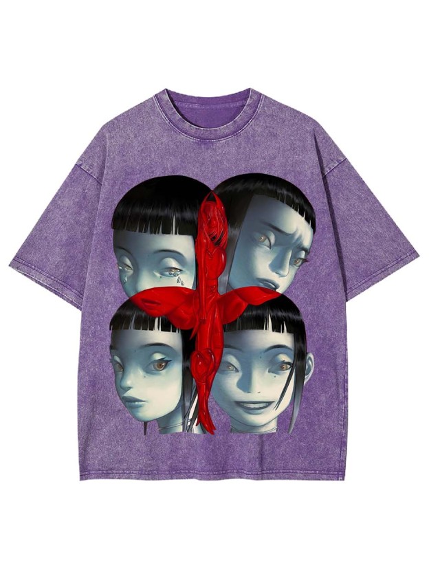 Faces of Duality Washed Tshirt