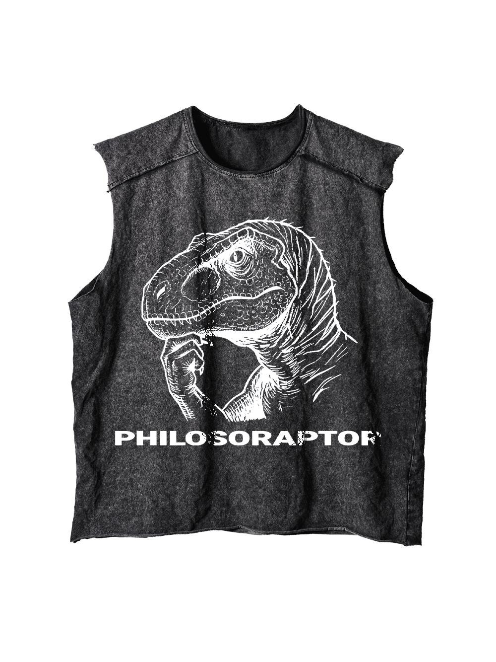 PHILOSORAPTOR DISTRESSED TANK TOP
