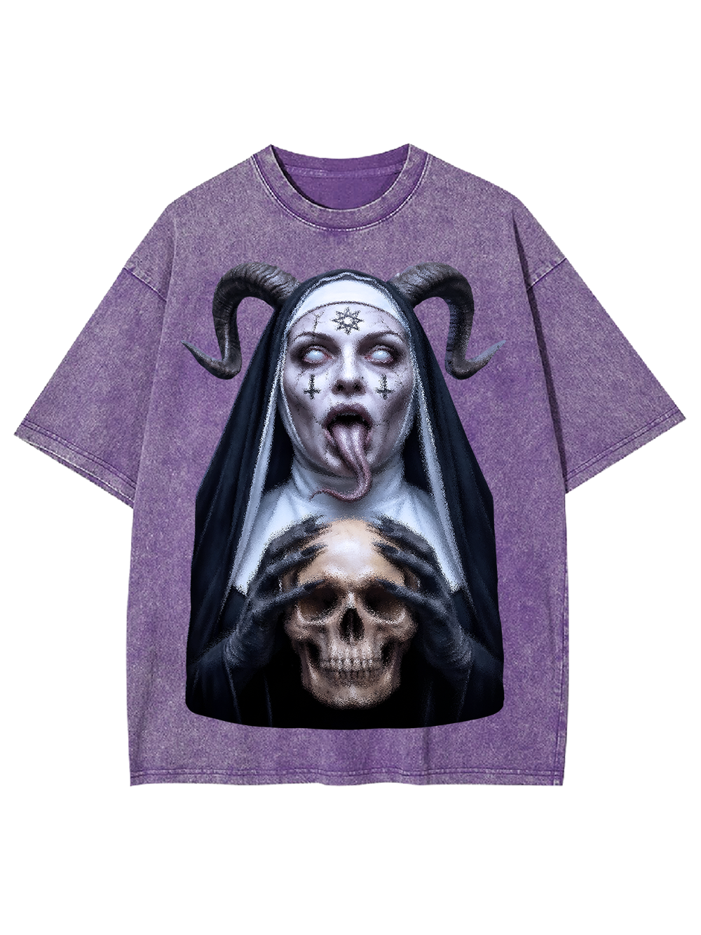 DARK NUN DEMON WASHED TSHIRT