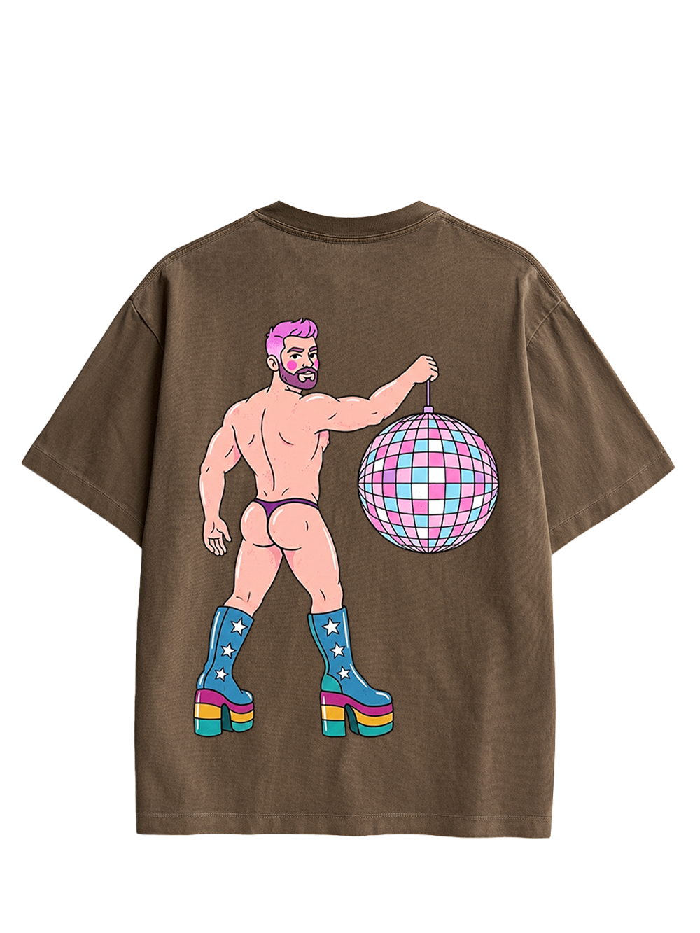 DISCO DIVA DUDE AAA DOUBLE SIDED PRINT WASHED TSHIRT
