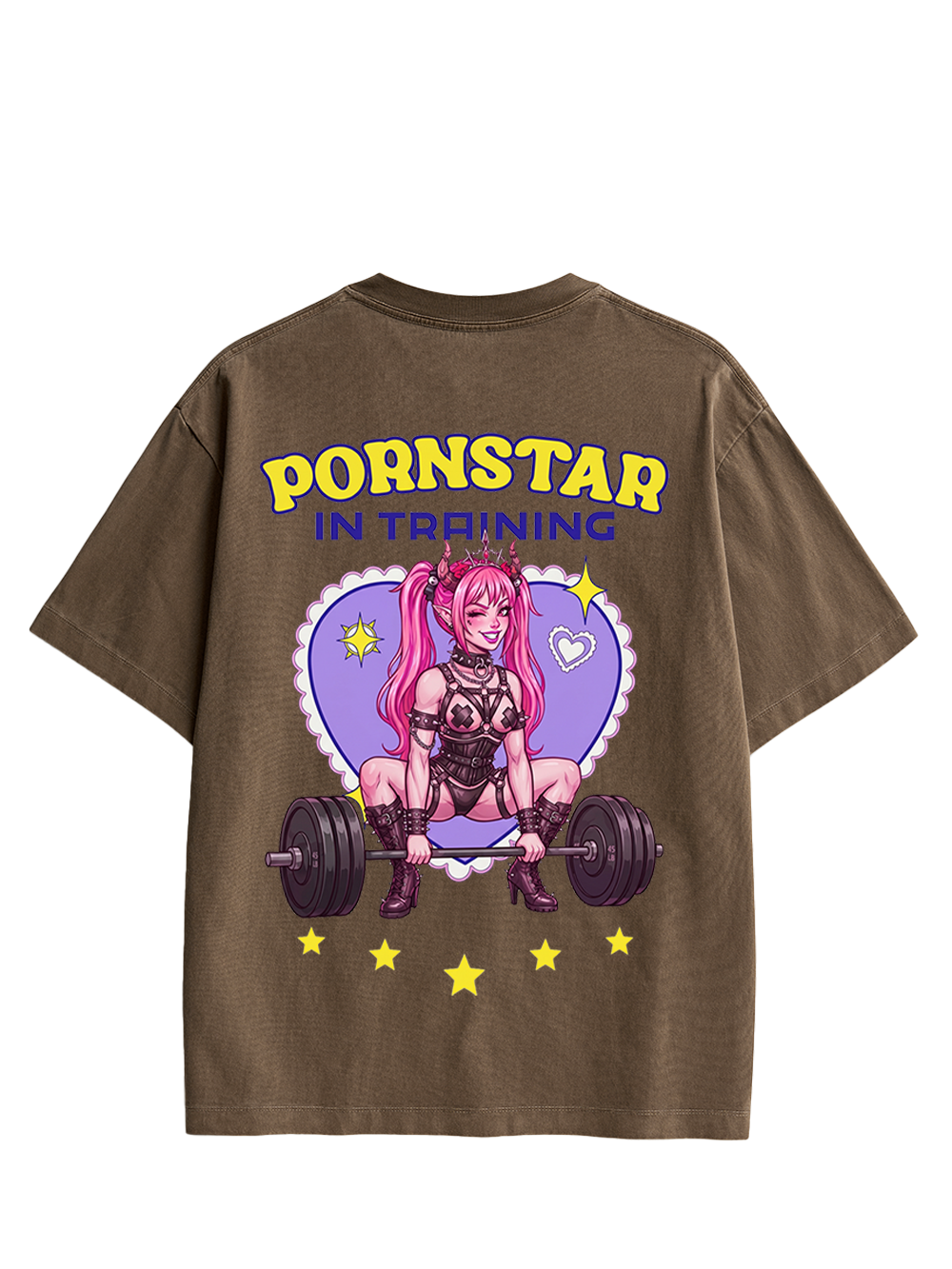 PORNSTAR IN TRAINING AAA DOUBLE SIDED PRINT WASHED TSHIRT