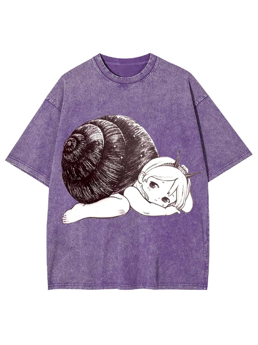 Snail Girl Washed Tshirt