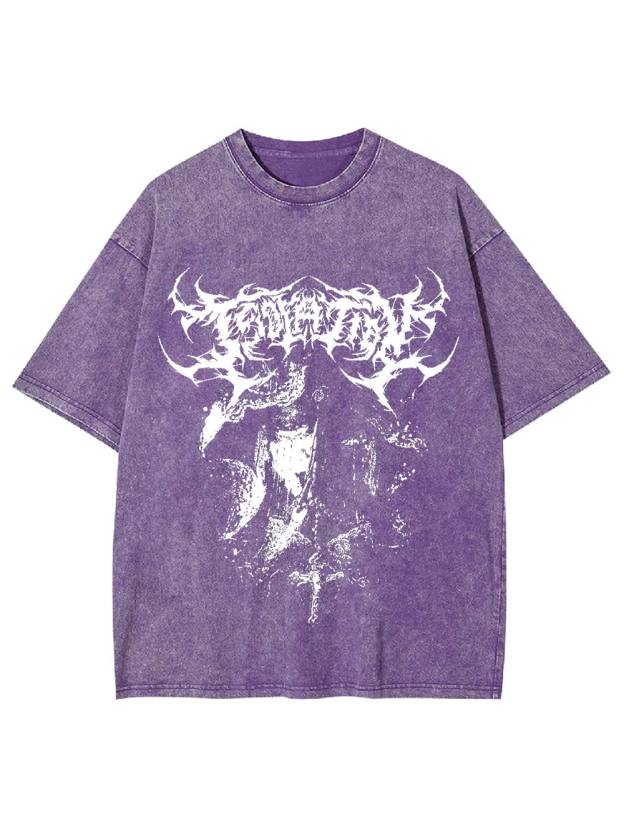 Dark Ritual Aesthetic Washed Tshirt