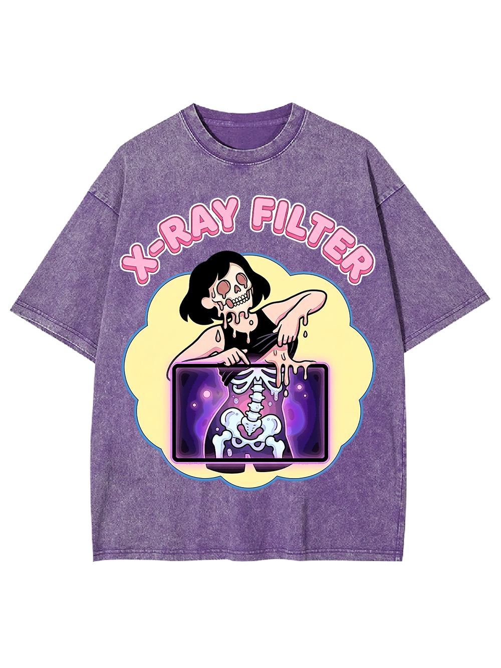 X-RAY FILTER SKELETON AAA WASHED TSHIRT