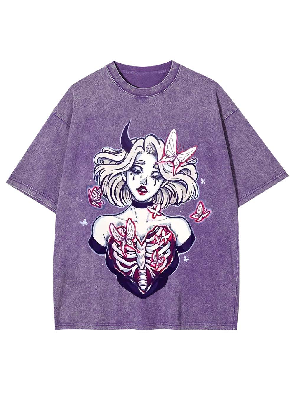 Butterfly Soul Unveiled Washed Tshirt