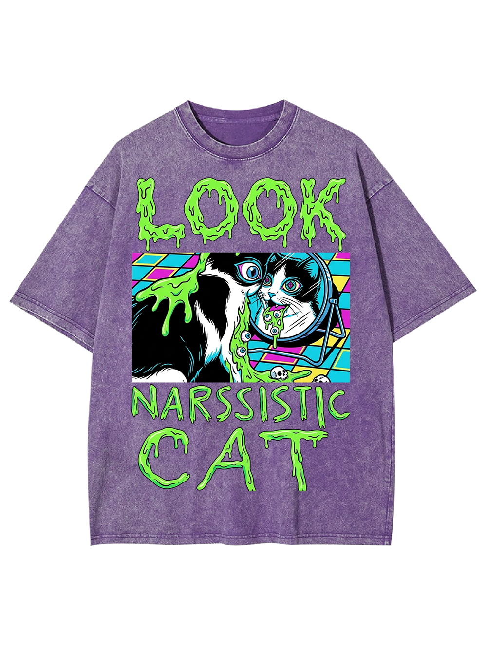 LOOK NARCISSISTIC CAT AAA WASHED TSHIRT