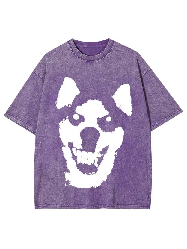 Pixelated Sinister Smil Washed Tshirt