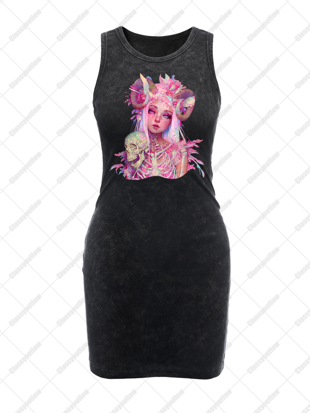 ETHEREAL GOTHIC BEAUTY VINTAGE BODYCON TANK DRESS