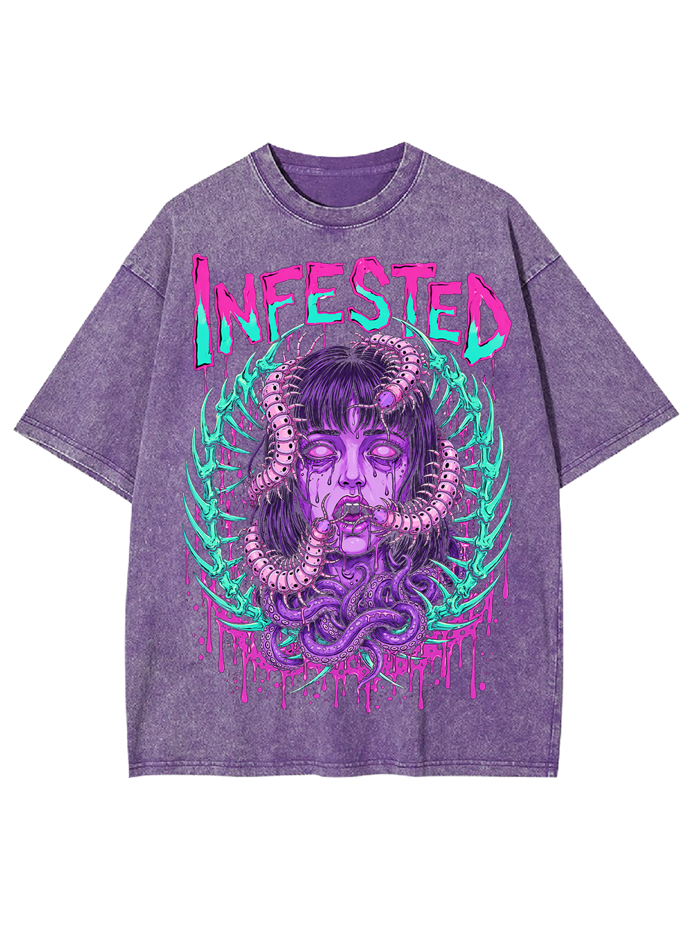INFESTED NIGHTMARE AAA WASHED TSHIRT