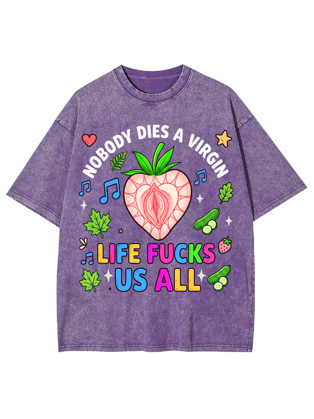 LIFE FUCKS US AAA WASHED TSHIRT