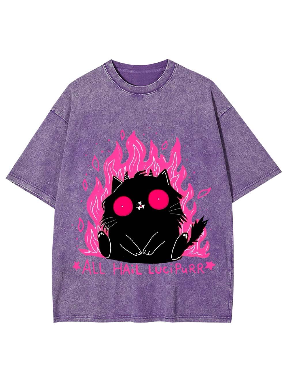All Hail Lucipurr Washed Tshirt
