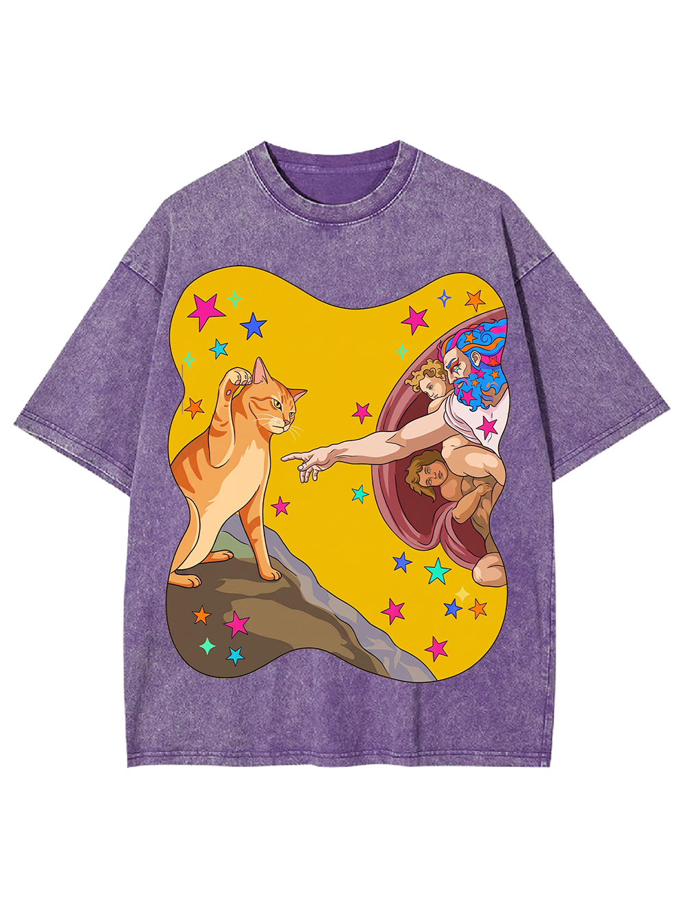 GOD CAT TOUCH AAA WASHED TSHIRT
