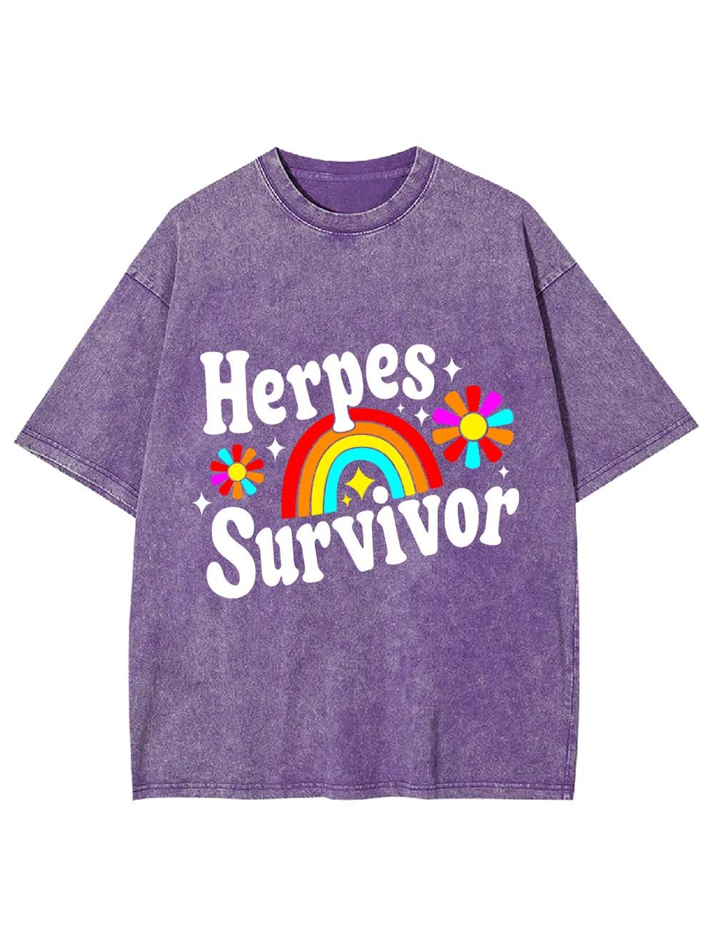 Herpes Survivor Washed Tshirt