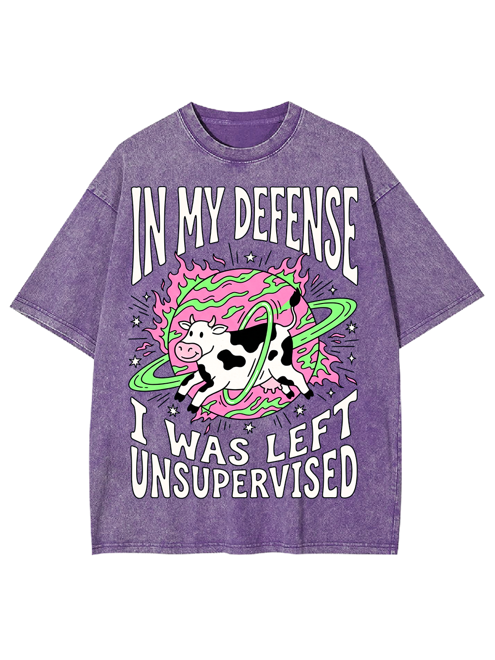 UNSUPERVISED COW AAA WASHED TSHIRT