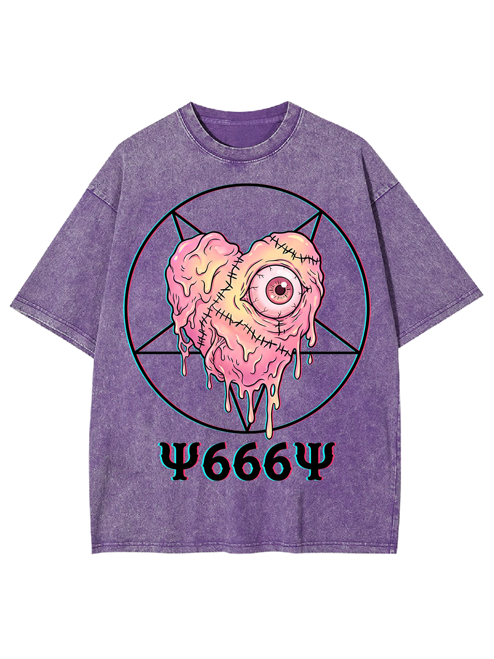 EYEBALL HEART AAA WASHED TSHIRT