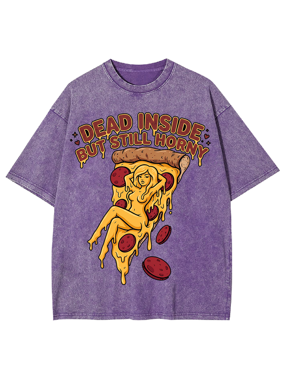 HORNY PIZZA AAA WASHED TSHIRT