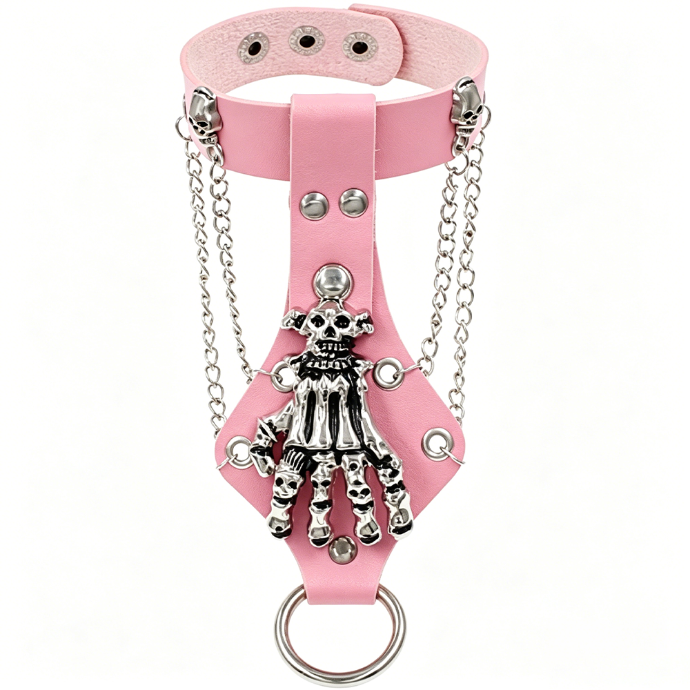 GOTHIC SKELETON PU CLAWS CLO BRACELET