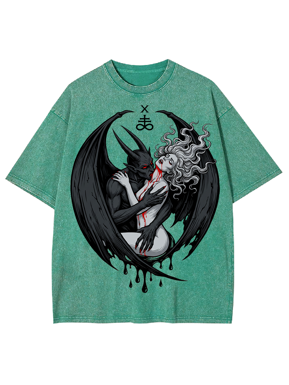 DEMON EMBRACE WASHED TSHIRT