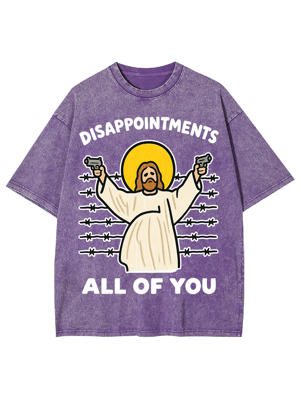 GUNS JESUS AAA WASHED TSHIRT