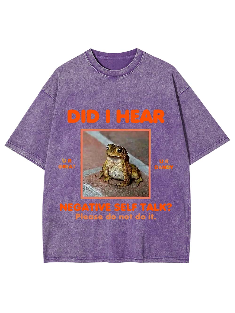 Positive Vibes Frog Washed Tshirt