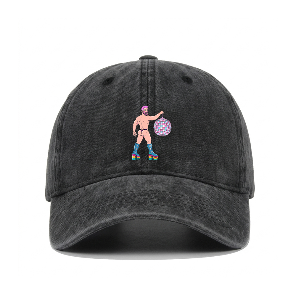 DISCO DIVA DUDE WASHED VINTAGE BASEBALL CAP