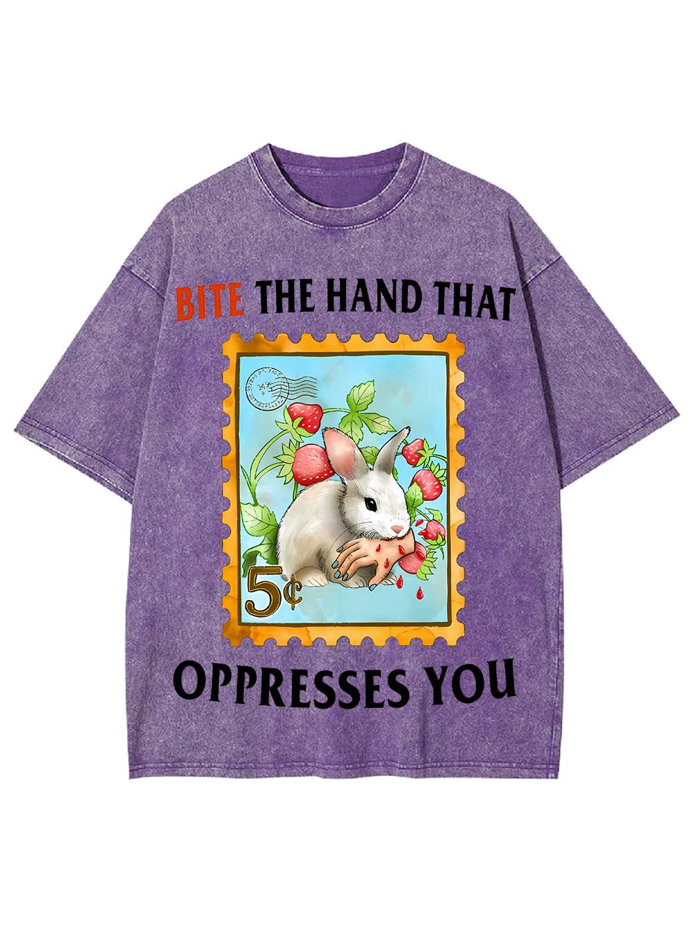 Bite The Hand That Oppresses You Washed Tshirt