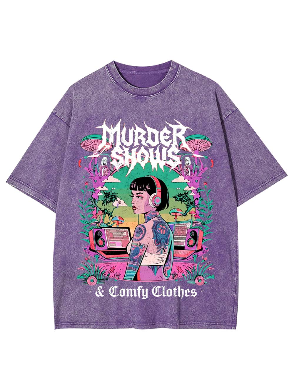 Murder Shows & Comfy Clothes Washed Tshirt