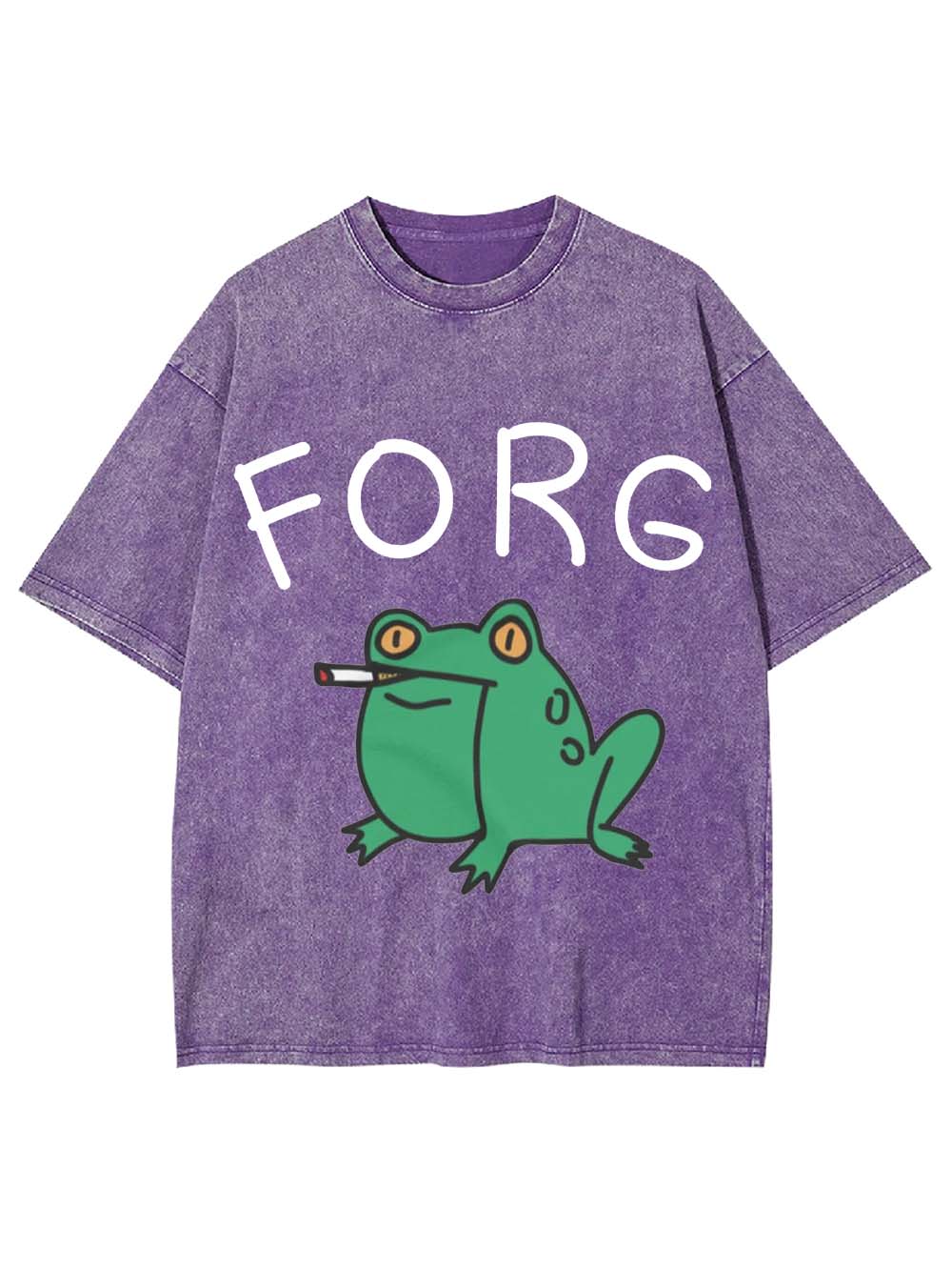 Forg the Smoking Frog Washed Tshirt
