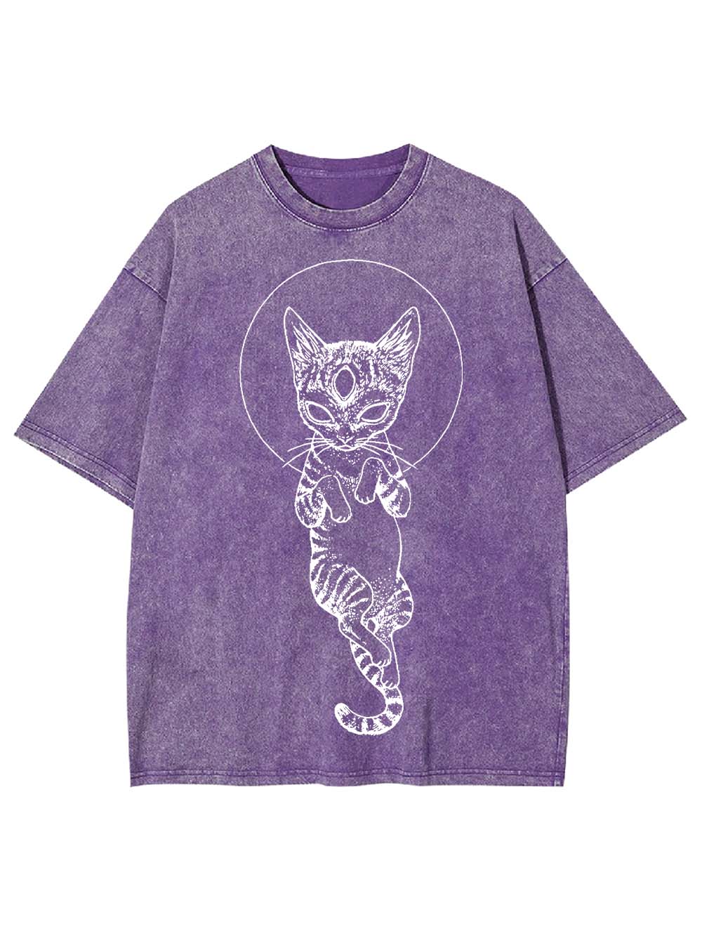 MYSTICAL THIRD-EYE CAT WASHED TSHIRT