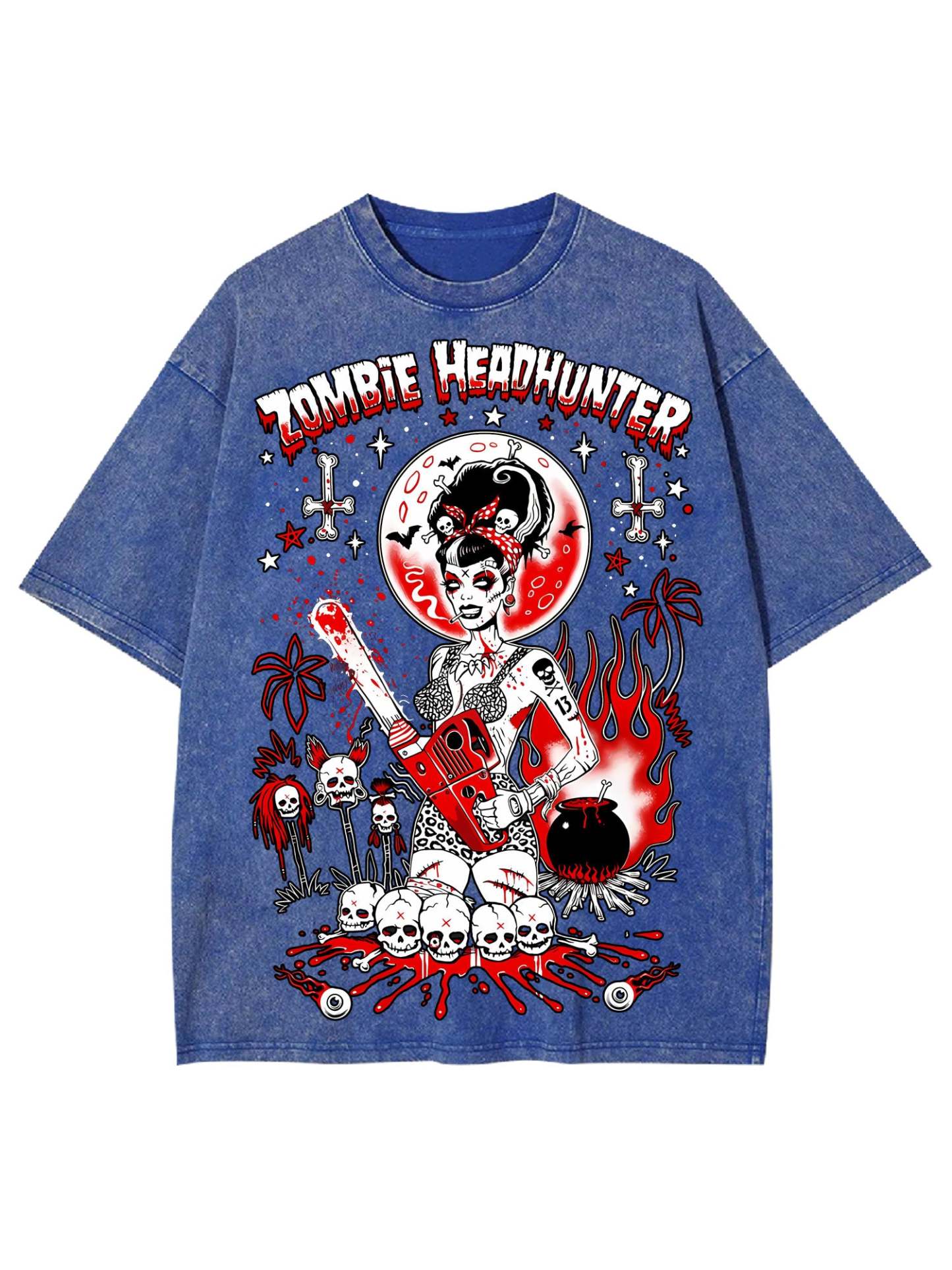 Zombie Headhunter Washed Tshirt