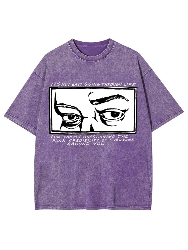 Questioning Punk Credibility Washed Tshirt