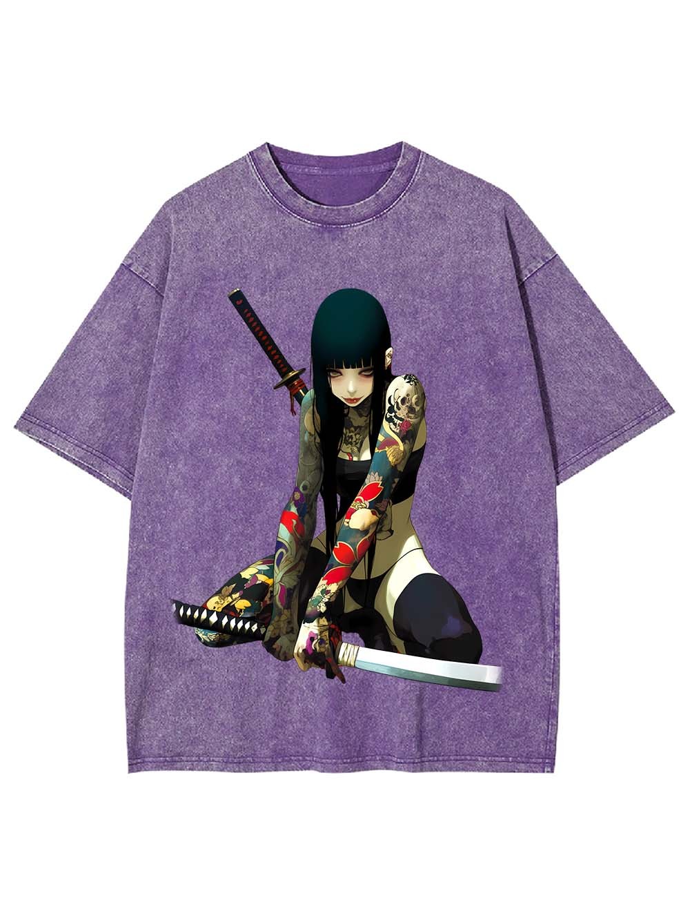 Tattooed Blade Warrior Washed Tshirt