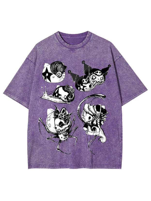 Macabre Creatures Washed Tshirt