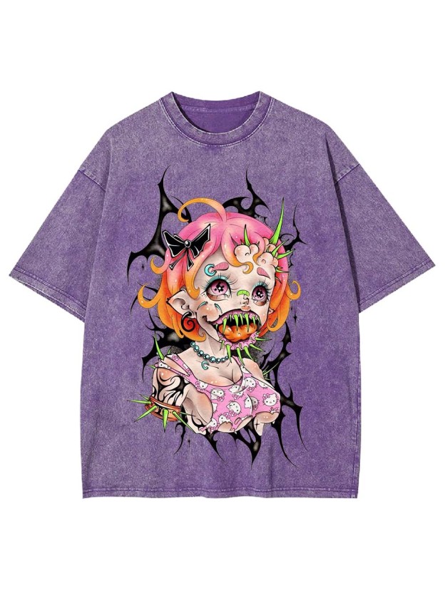 Twisted Kawaii Washed Tshirt