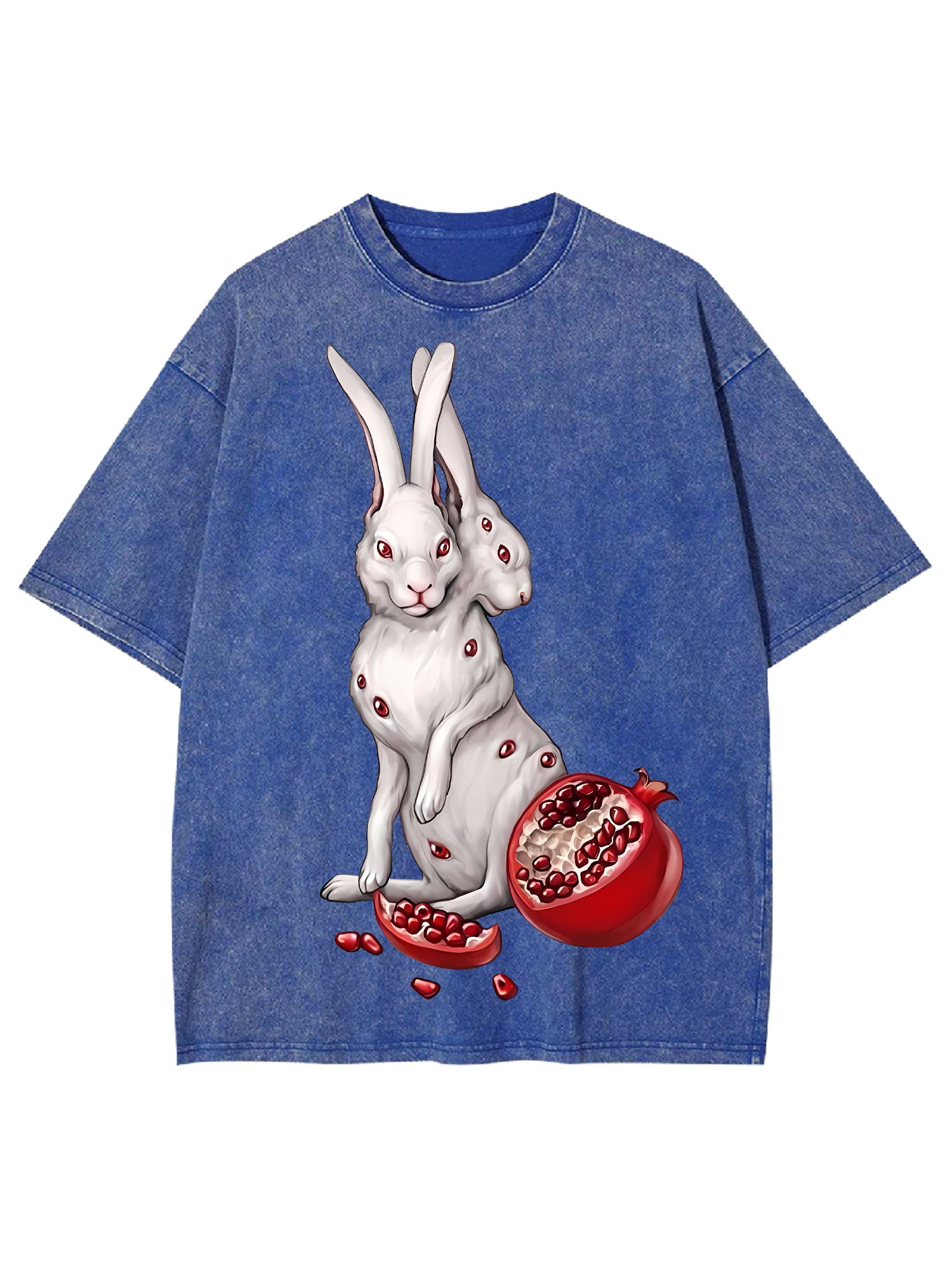 Rabbits And Pomegranate Washed Tshirt